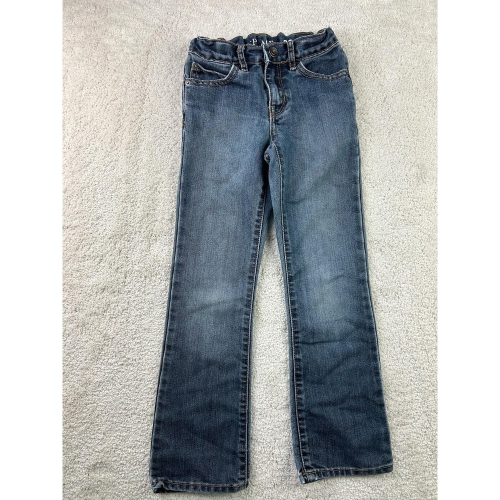 The Children's Place Jeans Boys 7 Slim Blue Bootcut Adjustable Waist Denim Pants